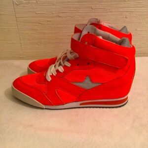 Limited Edition ASH Jazz Bis Reflectors Trim Hi-Top Wedge Sneakers